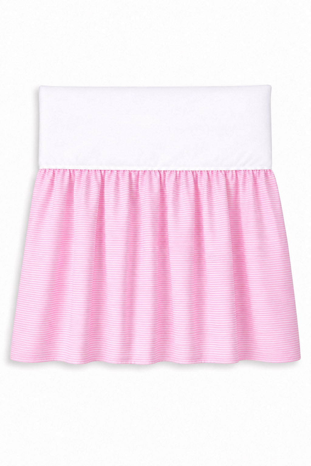Dust Ruffle Crib - Bed Skirt - Masking flounce 120x60cm - pink strips