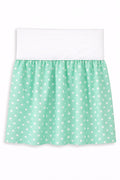 Dust Ruffle Crib - Bed Skirt - Masking flounce 120x60cm - white dots on mint