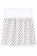 Dust Ruffle Crib - Bed Skirt - Masking flounce 120x60cm - black dots on white