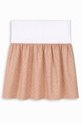 Dust Ruffle Crib - Bed Skirt - Masking flounce 120x60cm - brown checkered
