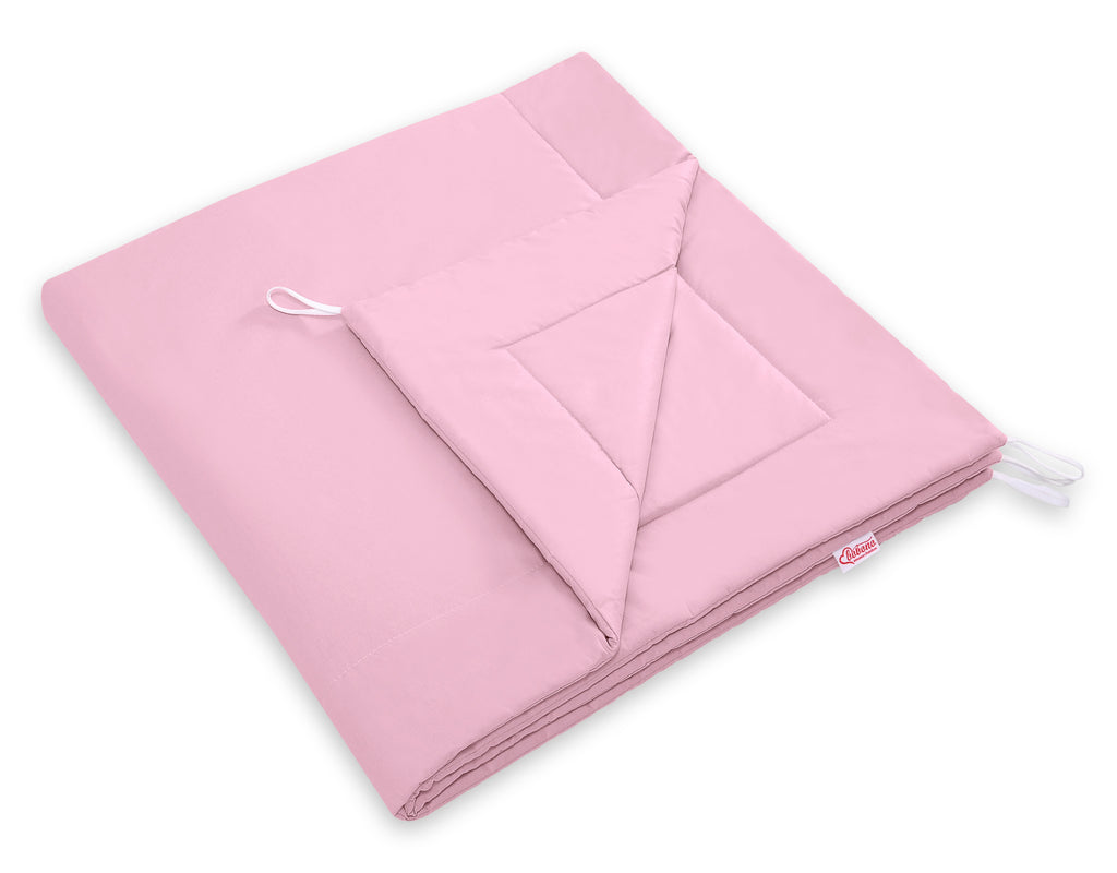 Teepee tent for kids + playmat + pillows + decorative feathers - pink