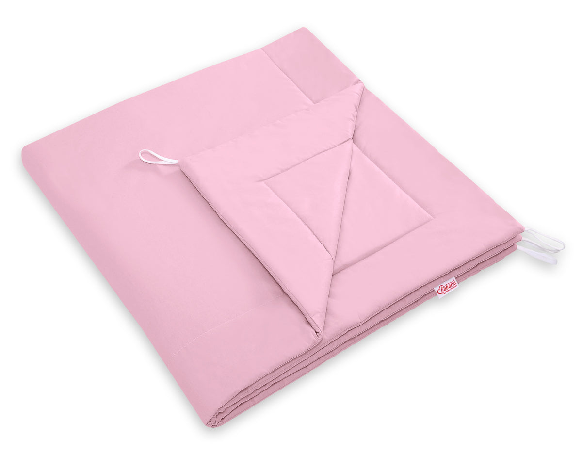 Teepee tent for kids + playmat + pillows + decorative feathers - pink