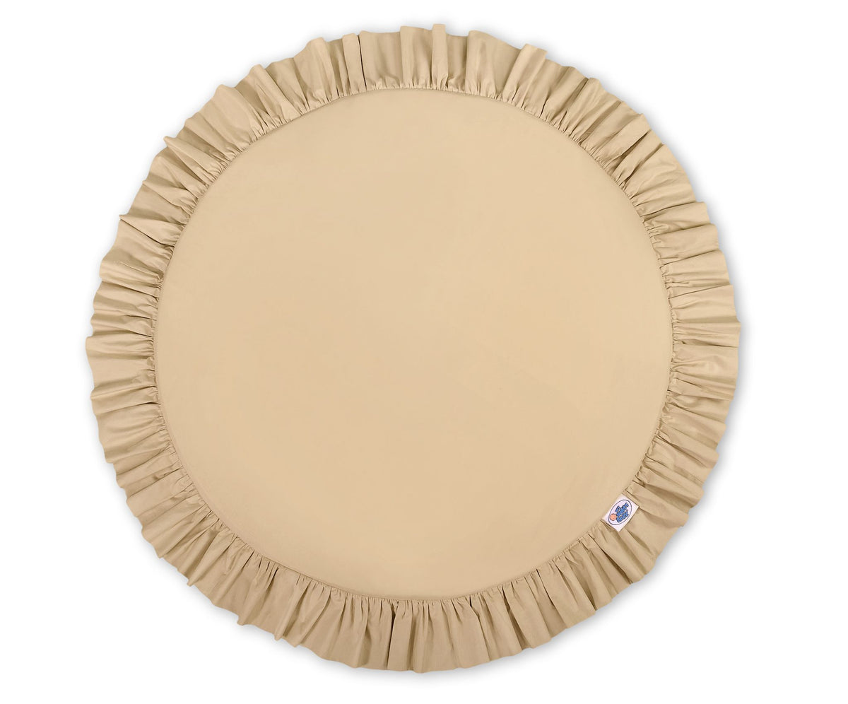 Set: Hanging baldachin for children's room cotton + Floor play mat- beige