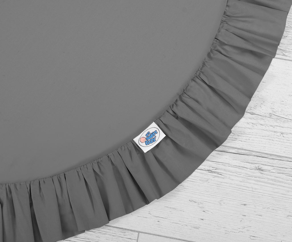 Set: Hanging baldachin for children's room cotton + Floor play mat- anthracite