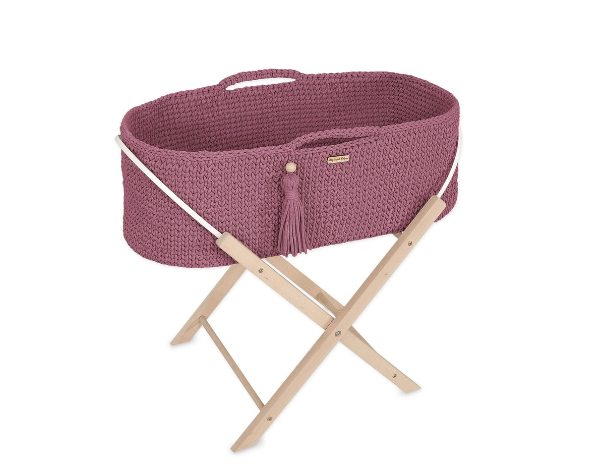 Moses basket BOHO Handmade with stand - blossom
