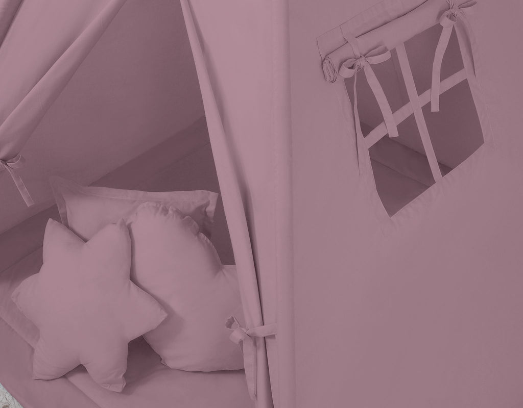 Teepee tent for kids + decorative feathers - pastel violet