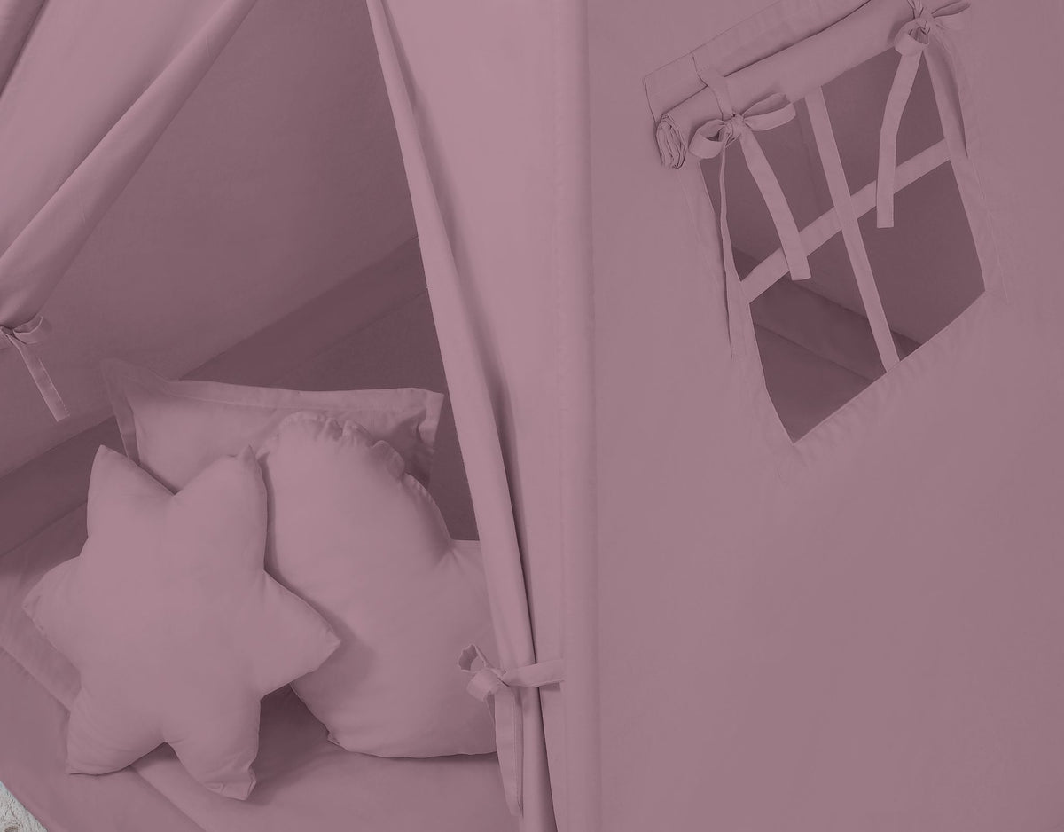 Teepee tent for kids + decorative feathers - pastel violet
