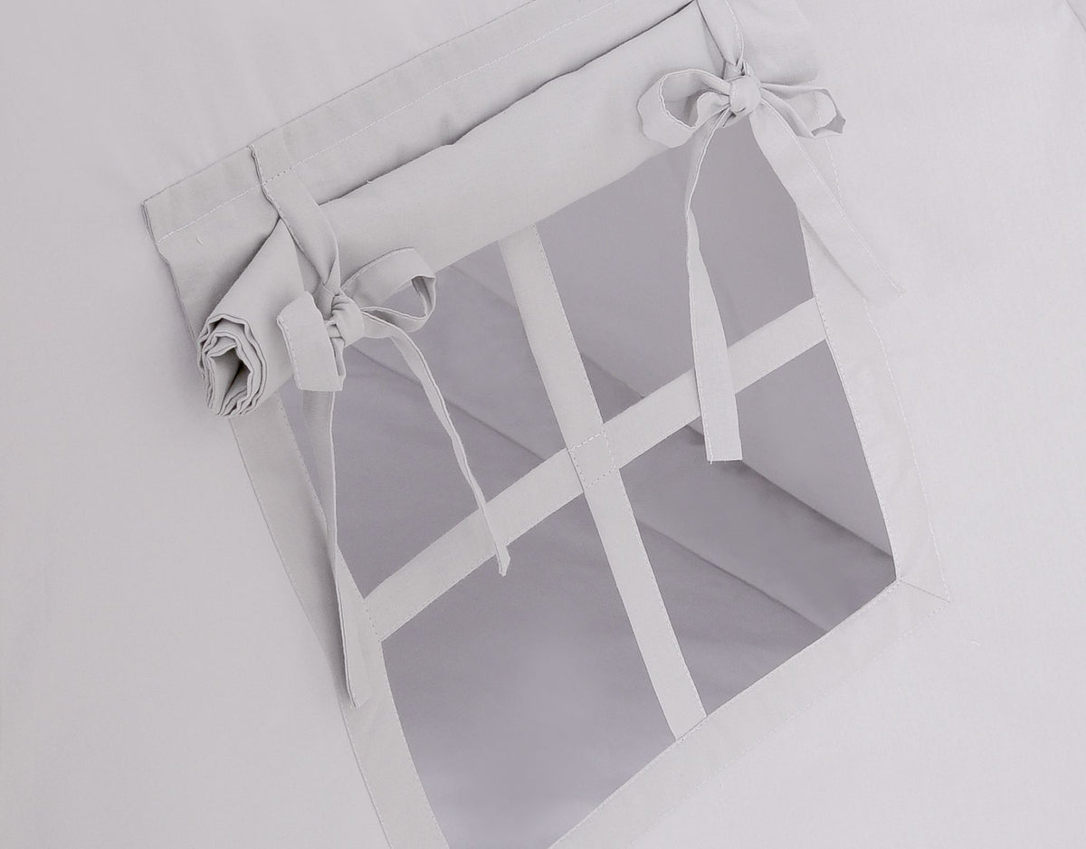 Teepee tent for kids +play mat + decorative feathers - gray