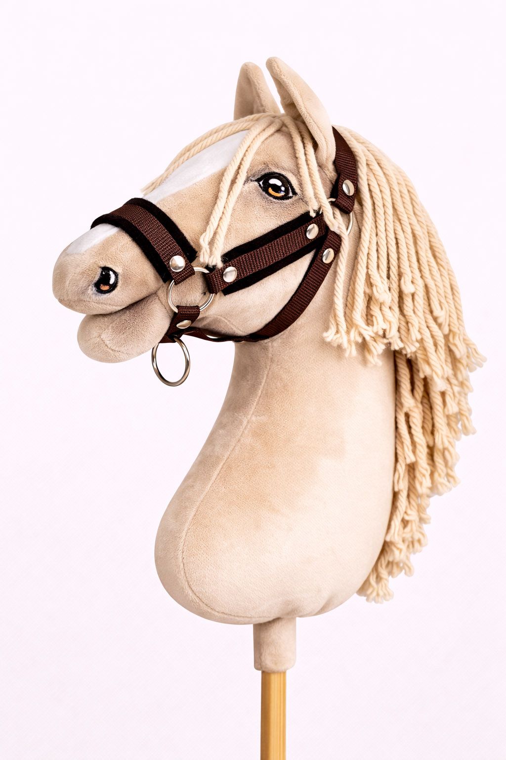 The adjustable halter for Hobby Horse A3 - brown with black furry