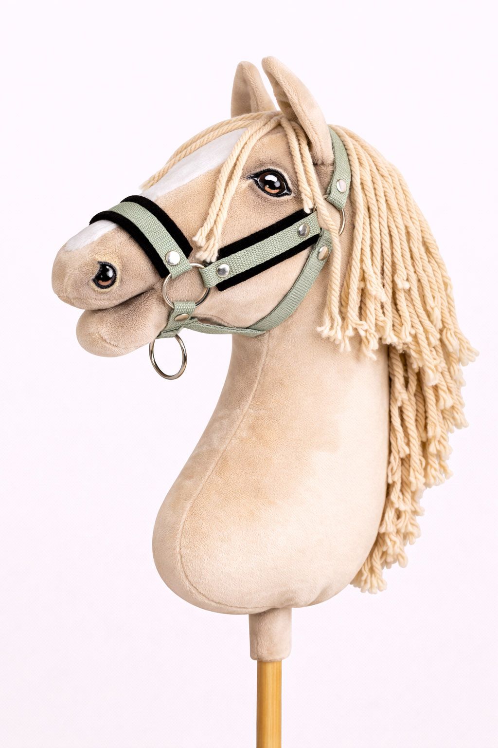 The adjustable halter for Hobby Horse A3 - sage with black furry