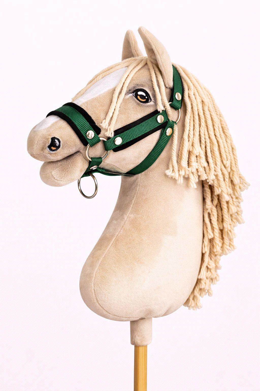 The adjustable halter for Hobby Horse A3 - khaki with black furry