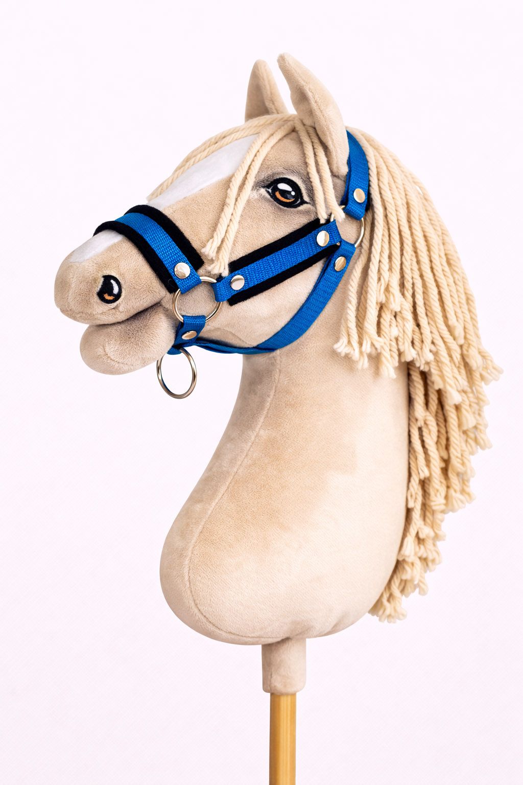 The adjustable halter for Hobby Horse A3 - blue with black furry
