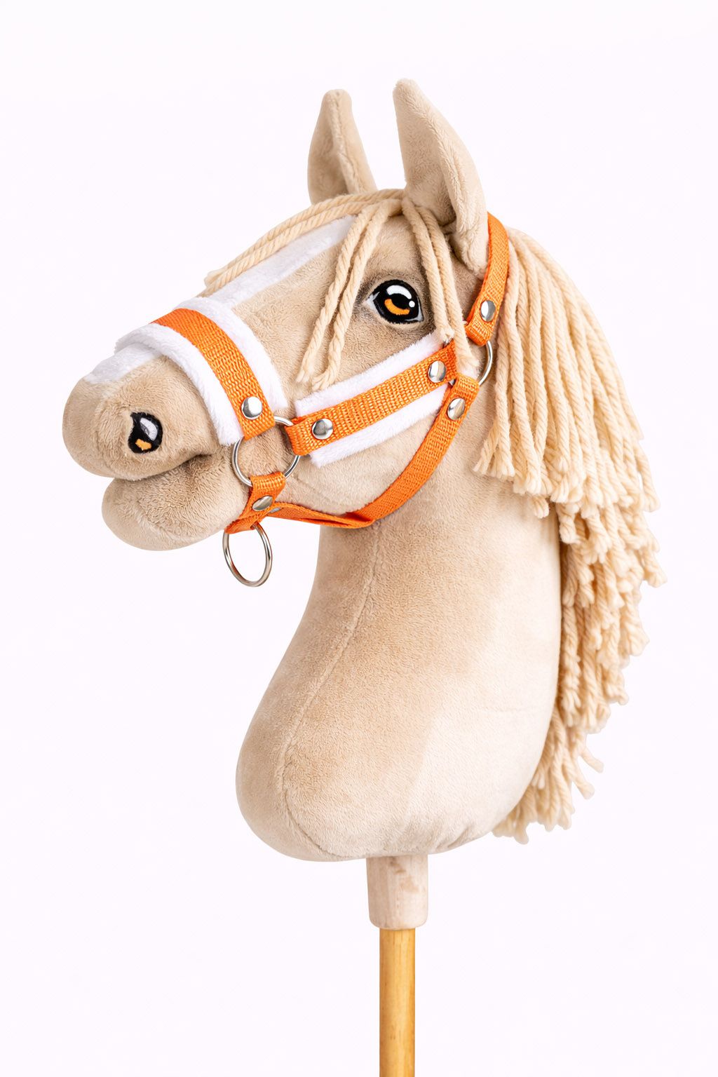 The adjustable halter for Hobby Horse A3 - orange with white furry
