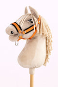 The adjustable halter for Hobby Horse A3 - orange with black furry