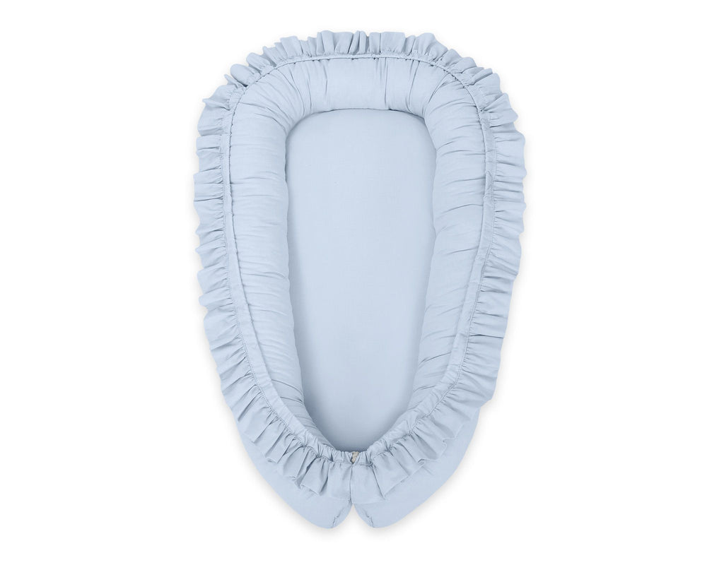 Baby nest Premium Cocoon for infants with a ruffle MY SWEET BABY- blue