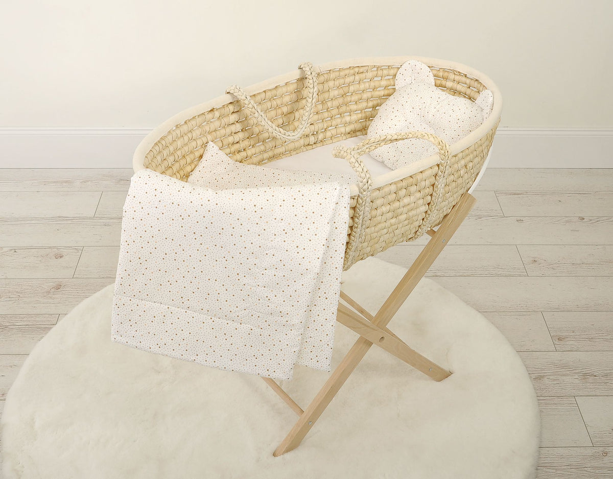 Duvet with pillow Teddy - 2pcs set - mini gold stars