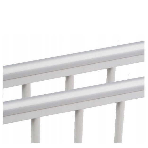 Wooden baby cot 120x60cm Lorenzo III white, with teething rail
