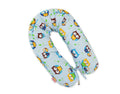 Cotton pillowcase for pregnancy pillow Longer - Owls on blue