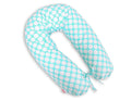 Cotton pillowcase for pregnancy pillow Longer - Turquoise drops