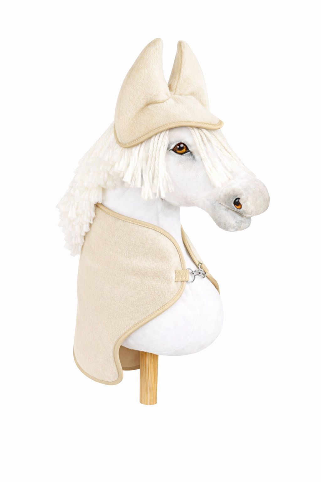 Set for Hobby Horse A3: Fleece blanket + earmuffs - cream