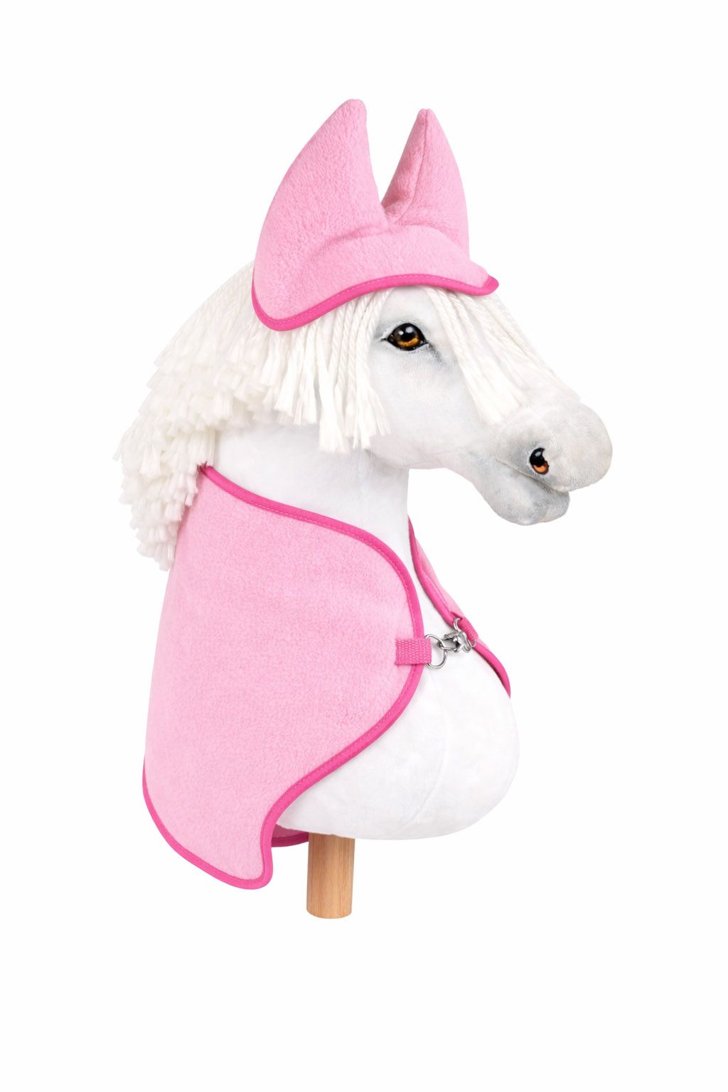 Set for Hobby Horse A3: Fleece blanket + earmuffs - light pink