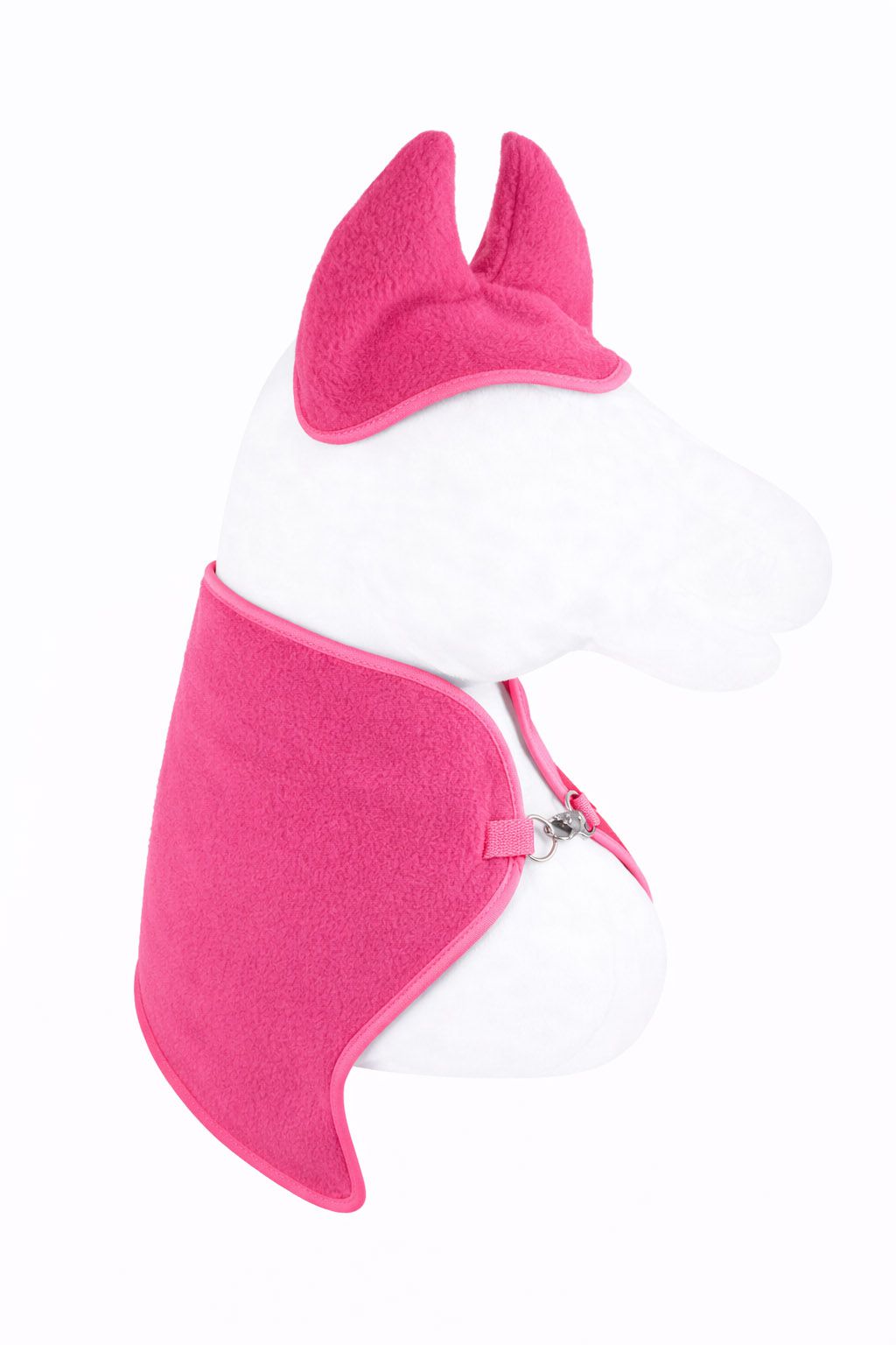Set for Hobby Horse A3: Fleece blanket + earmuffs - dark pink