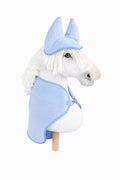 Set for Hobby Horse A4 and A5: Fleece blanket + earmuffs - light blue