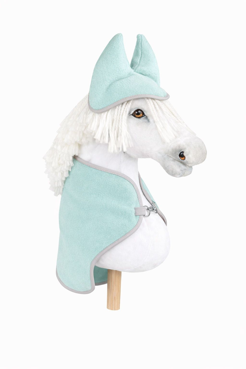 Set for Hobby Horse A4 and A5: Fleece blanket + earmuffs - light mint