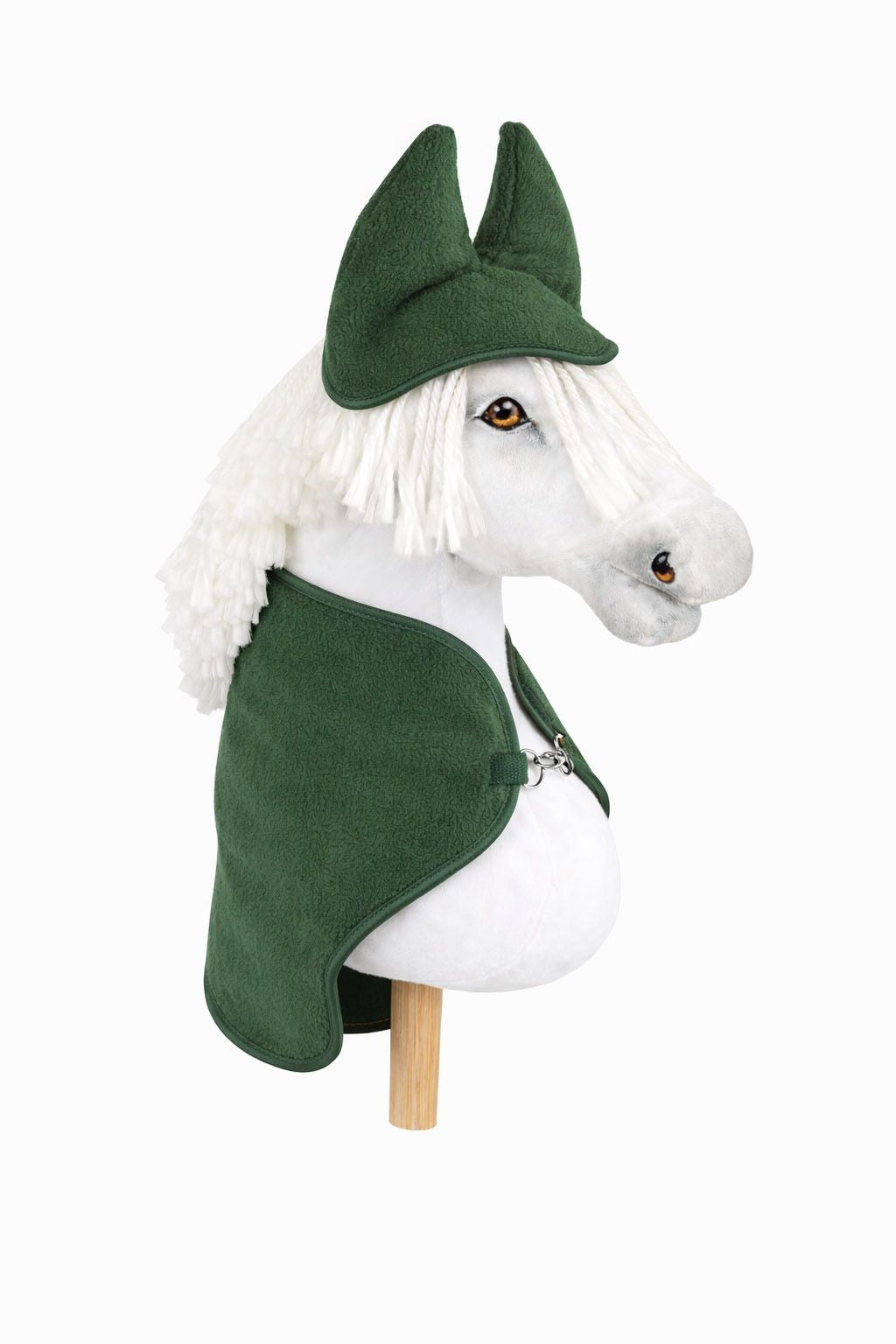 Set for Hobby Horse A3: Fleece blanket + earmuffs - bottle green