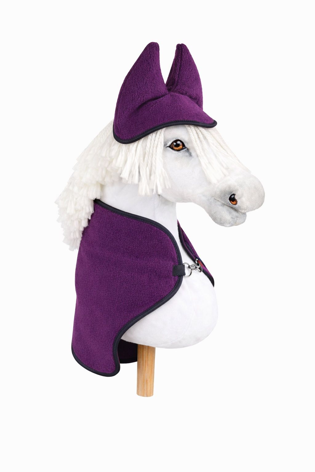 Set for Hobby Horse A3: Fleece blanket + earmuffs - plum