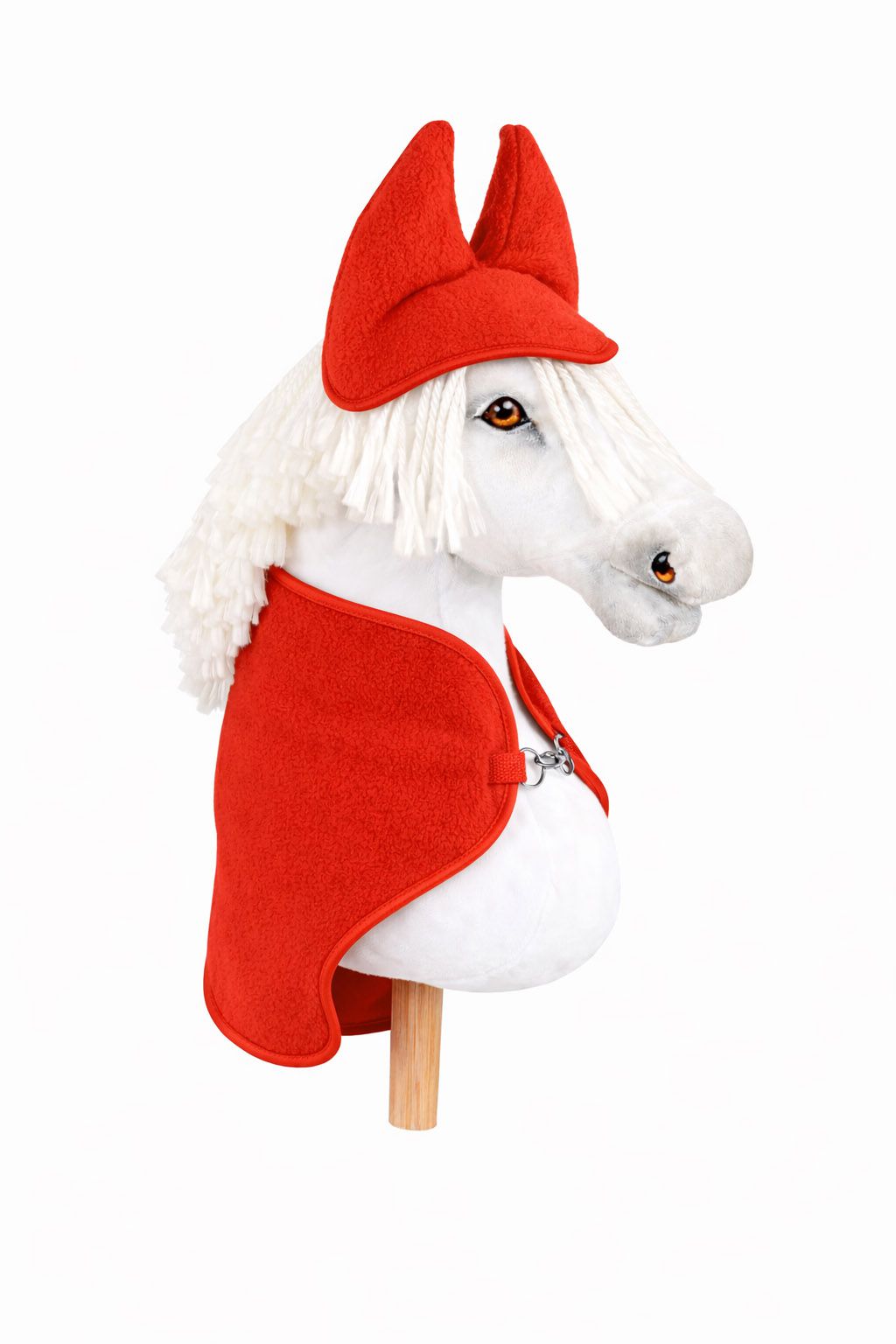 Set for Hobby Horse A3: Fleece blanket + earmuffs - red