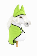 Set for Hobby Horse A3: Fleece blanket + earmuffs - neon green