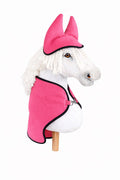 Set for Hobby Horse A4 and A5: Fleece blanket + earmuffs - neon pink