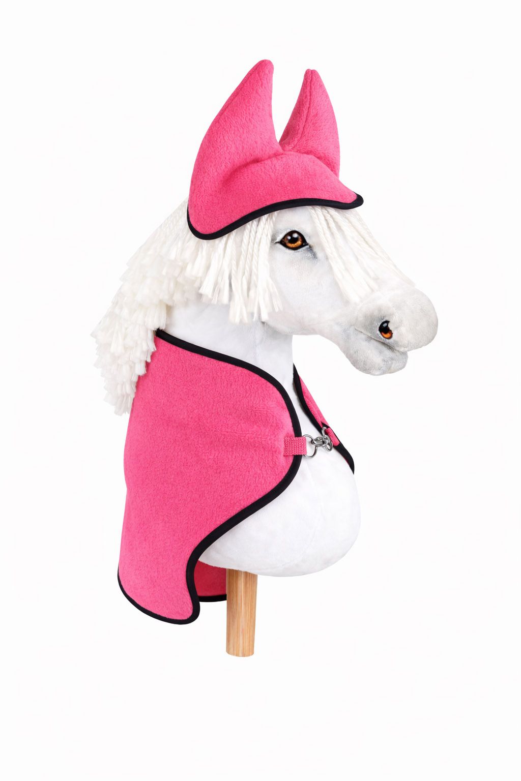 Set for Hobby Horse A4 and A5: Fleece blanket + earmuffs - neon pink