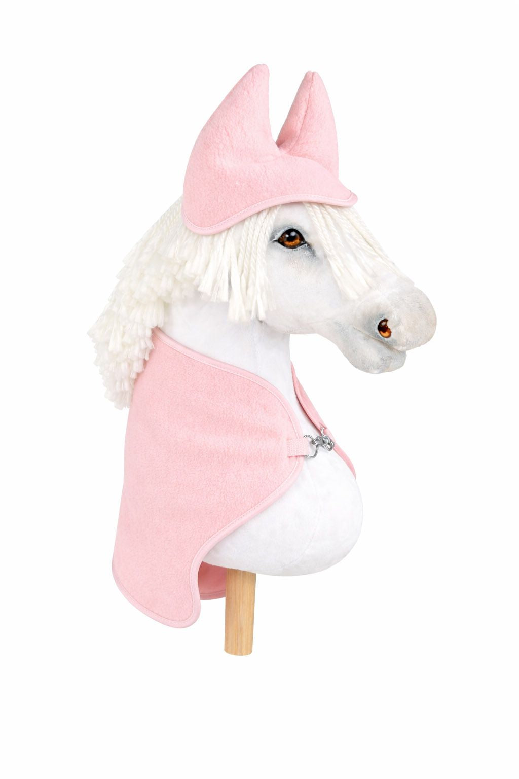 Set for Hobby Horse A4 and A5: Fleece blanket + earmuffs - powder pink