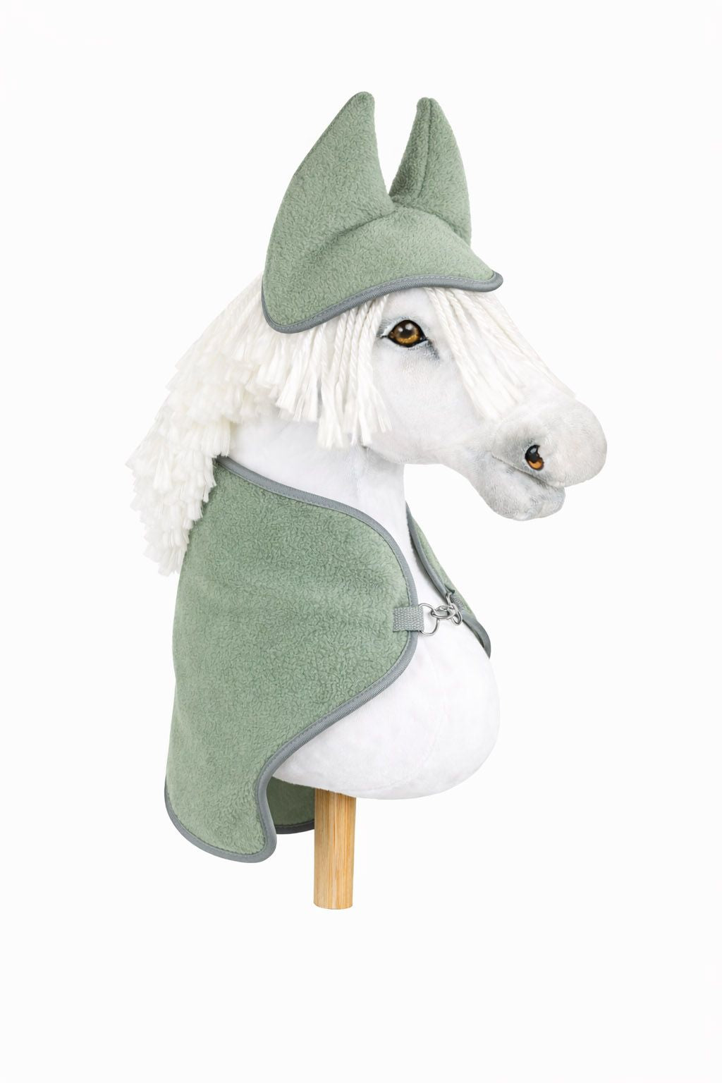 Set for Hobby Horse A3: Fleece blanket + earmuffs - sage