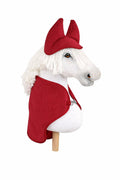 Set for Hobby Horse A3: Fleece blanket + earmuffs - burgundy