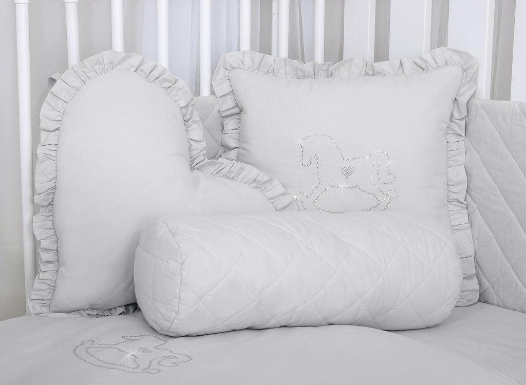 Decorative heart pillow - gray