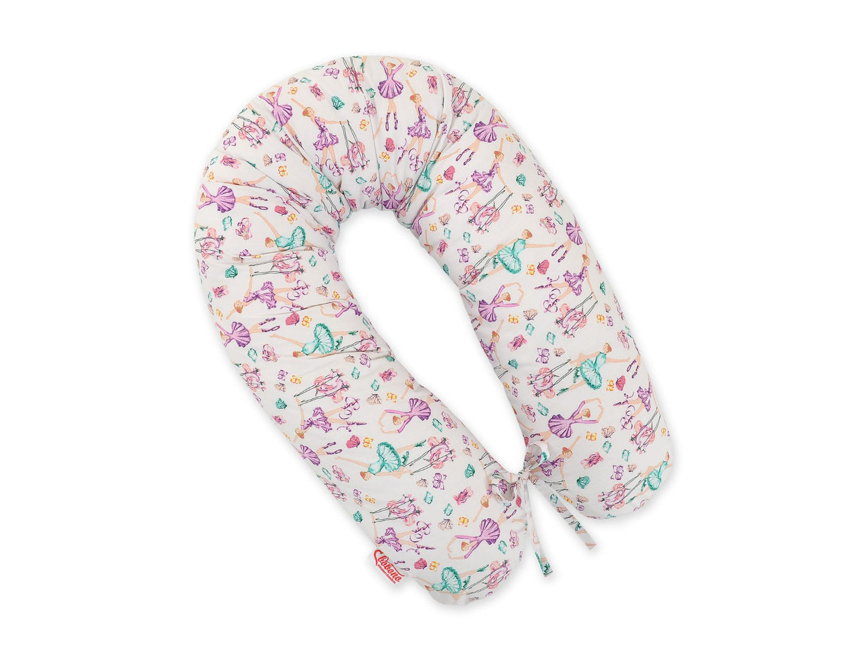 Pregnancy pillow- Longer, removable pillowcase - Ballerinas lilac