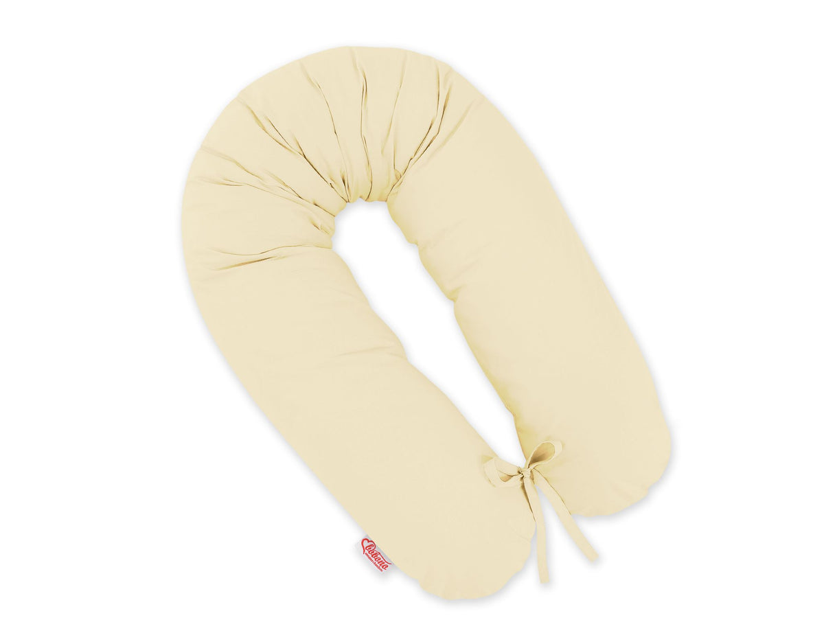 Pregnancy pillow- Longer, removable pillowcase - Cream