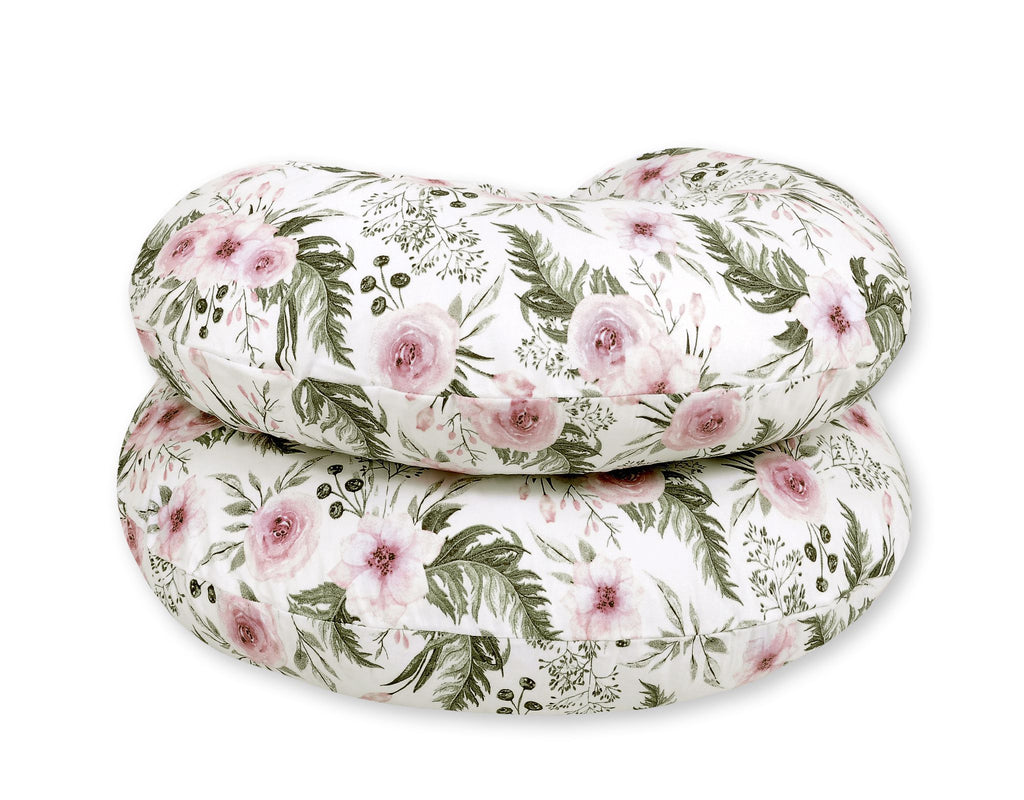 Cotton pillowcase for pregnancy Pillow C - peony flower pink