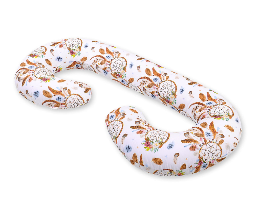 Cotton pillowcase for pregnancy Pillow C - dream catchers white