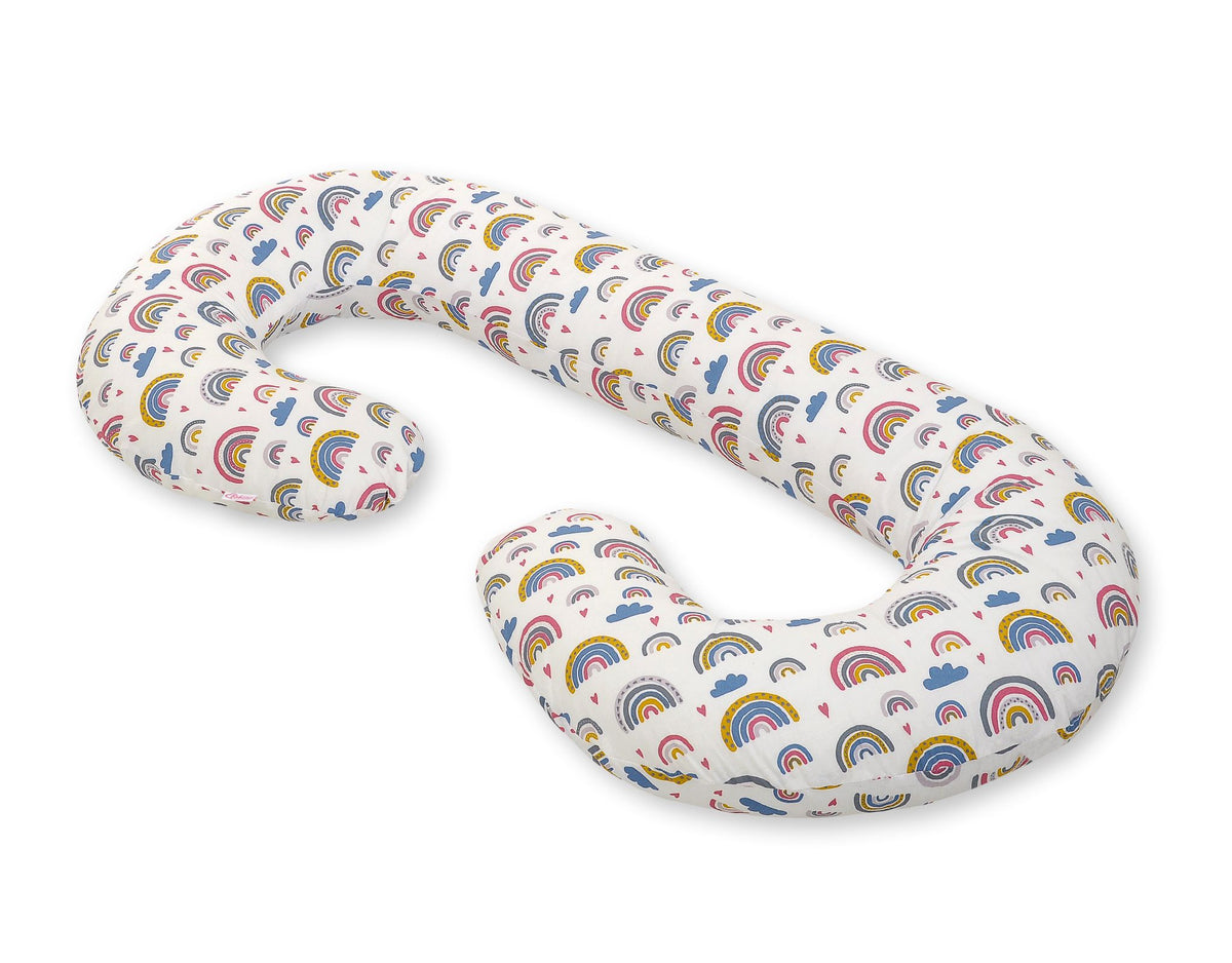 Maternity Support Pillow C, removable pillowcase - rainbow