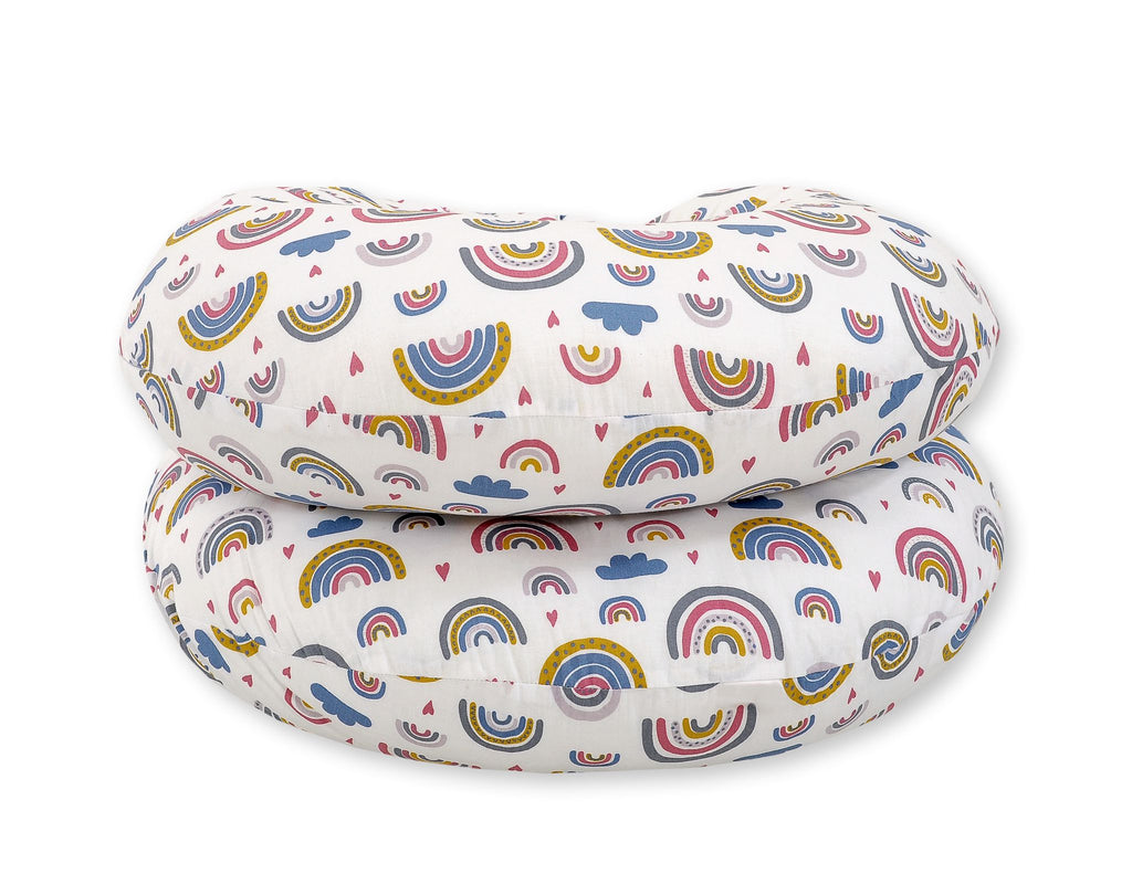 Cotton pillowcase for pregnancy Pillow C - rainbow