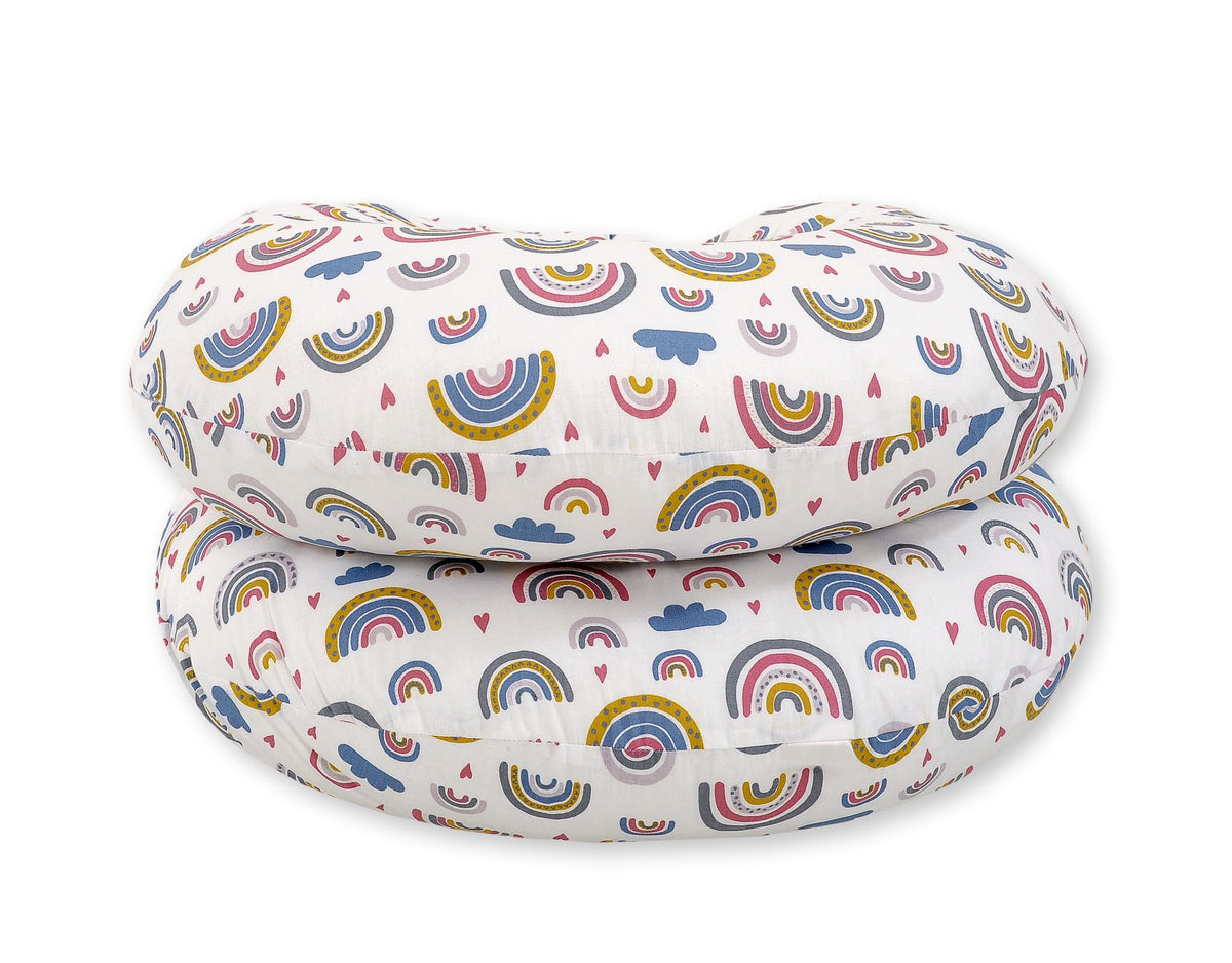 Cotton pillowcase for pregnancy Pillow C - rainbow