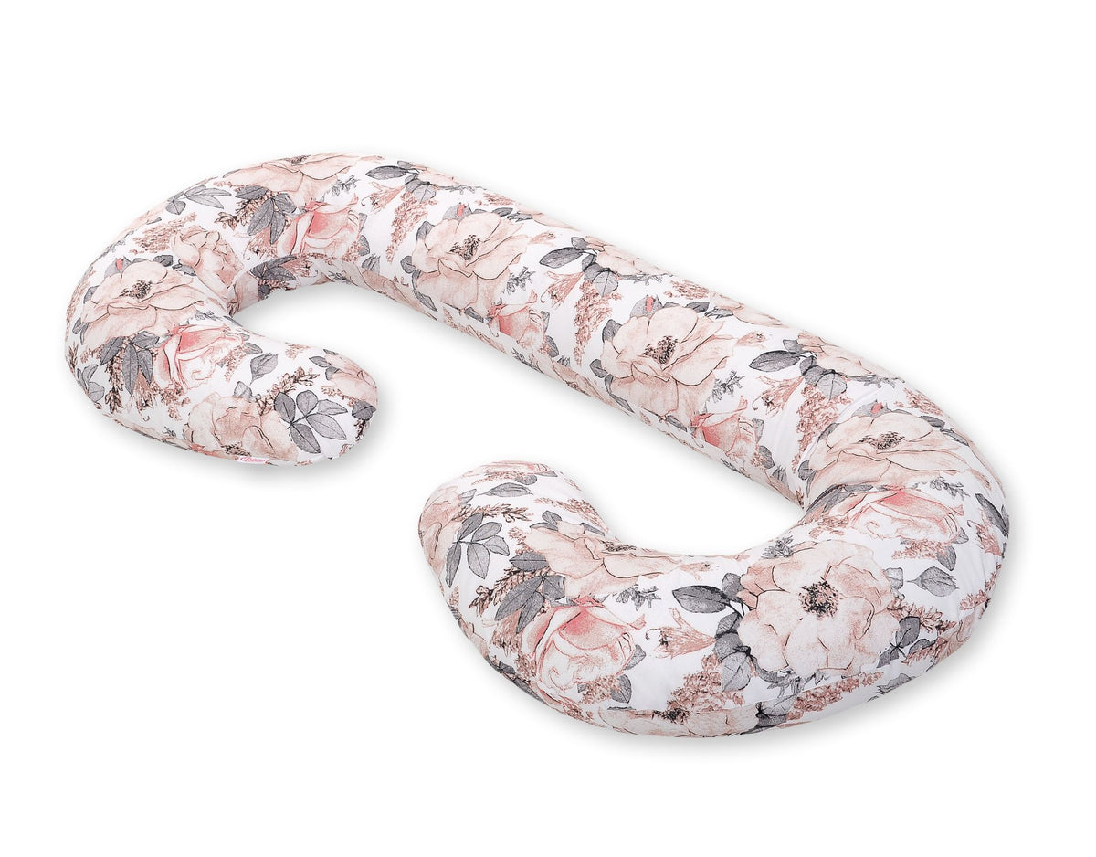 Cotton pillowcase for pregnancy Pillow C - sepia roses
