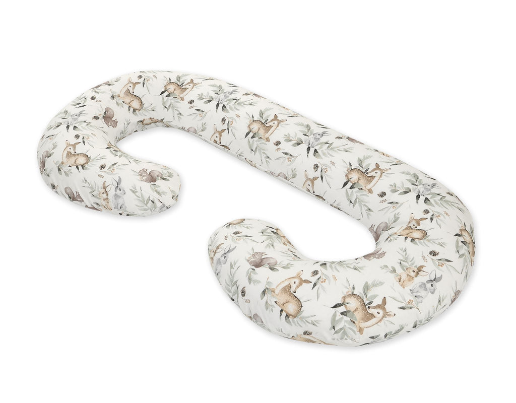 Cotton pillowcase for pregnancy Pillow C - Woodland olive