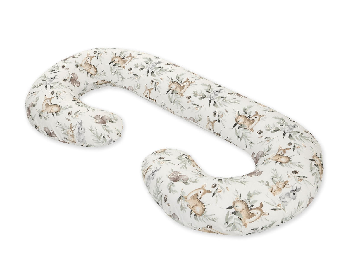 Cotton pillowcase for pregnancy Pillow C - Woodland olive