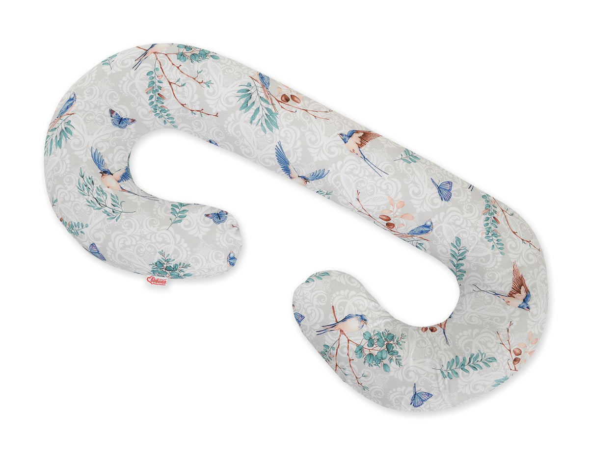 Cotton pillowcase for pregnancy Pillow C - Blue birds