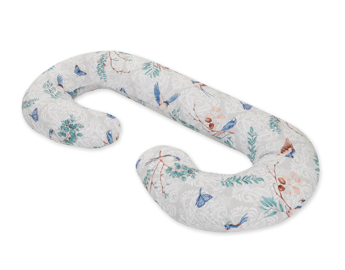 Cotton pillowcase for pregnancy Pillow C - Blue birds